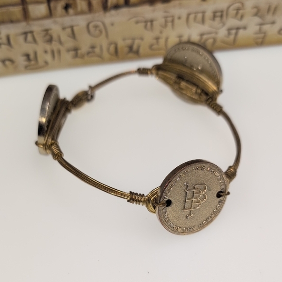 Bourbon and Bowties Gold and Silver Coin Bracelet - Picture 4 of 6